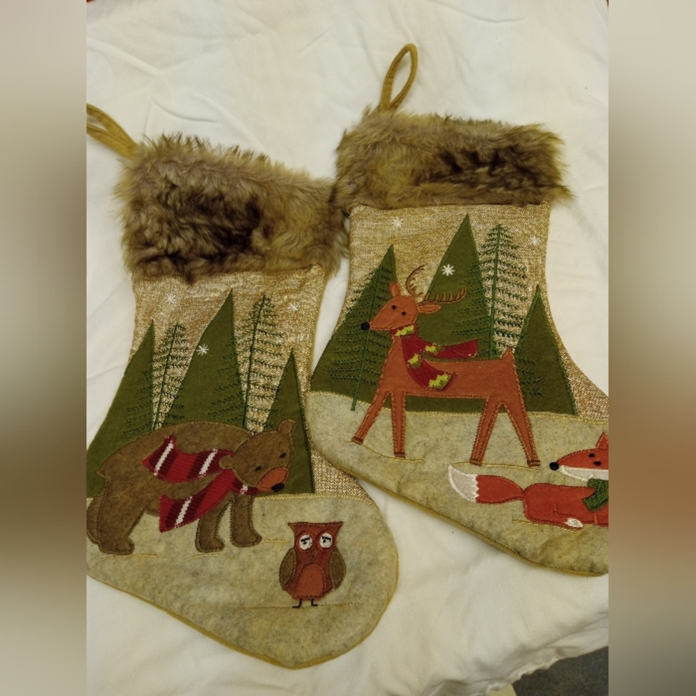 Set of Christmas stockings